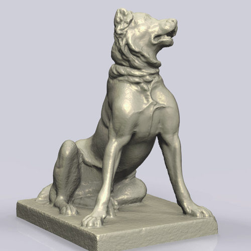 3d打印图纸模型素材文件詹宁斯狗STL摆件立体圆雕图F3779