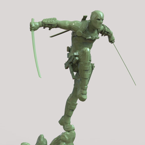 3d打印图纸模型素材文件死侍STL手办圆雕图F2565