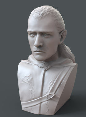 3d打印图纸模型素材魔戒精灵王子STL摆件圆雕图F3025