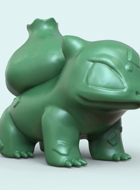 3d打印图纸模型素材精灵宝可梦妙娃种子笔筒STL摆件圆雕图F3152