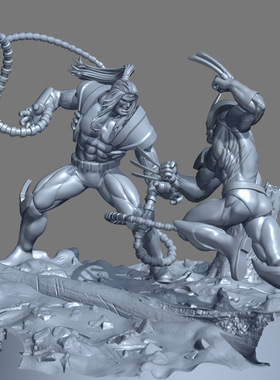 3d打印图纸模型红色欧米伽金刚狼STL高精手办雕刻圆雕图F1761