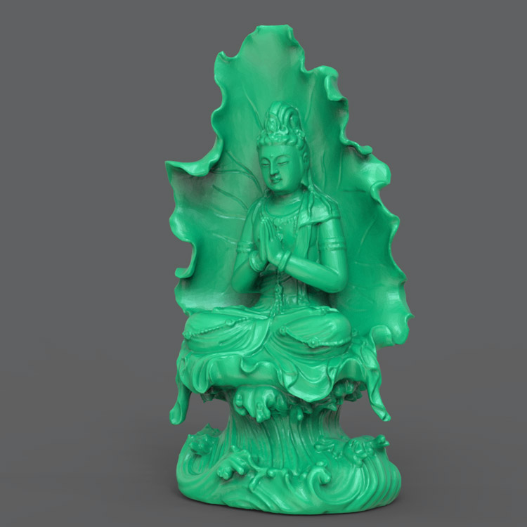 3d打印图纸模型素材观音菩萨雕塑佛像STL摆件圆雕图F3066