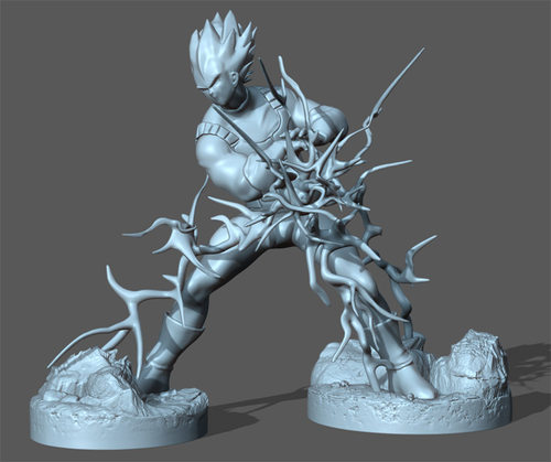 3d打印图纸模型素材数据龙珠贝吉塔STL手办圆雕图F2077