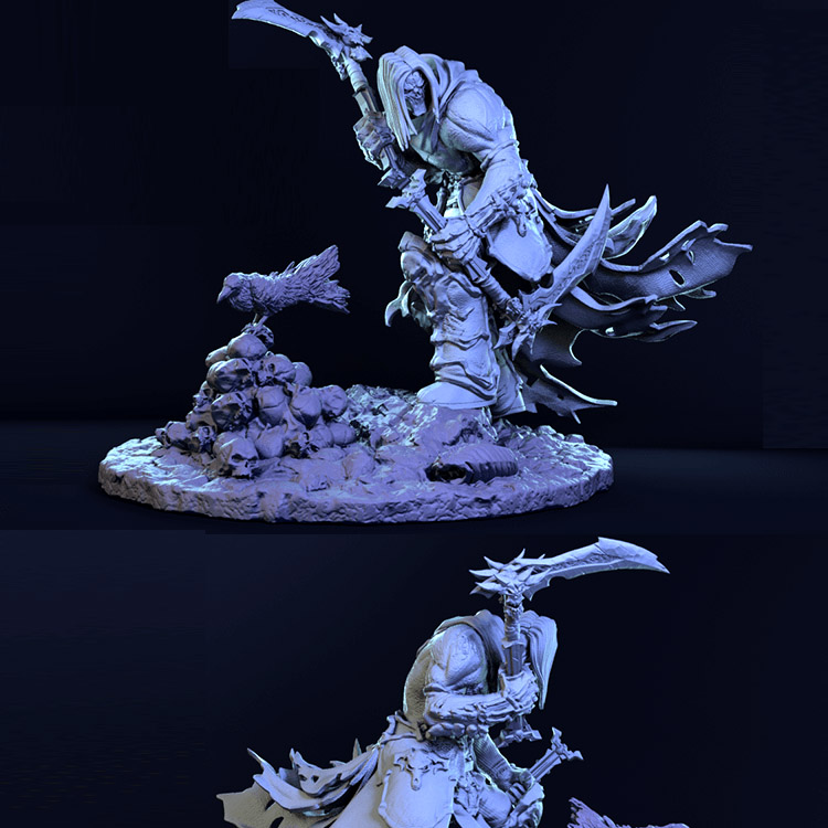 3d打印图纸模型素材文件STL暗黑血统手办圆雕图F2260
