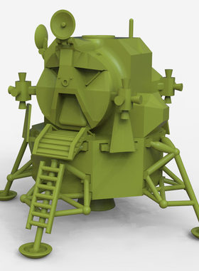 3d打印图纸模型素材阿波罗11号登月仓STL圆雕图F2707