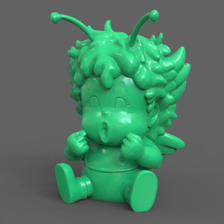 3d打印图纸模型阿拉蕾噗哔文件STL摆件圆雕图F2851