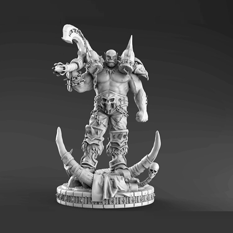 3d打印图纸模型素材STL高精魔兽地狱咆哮手办圆雕图F1822