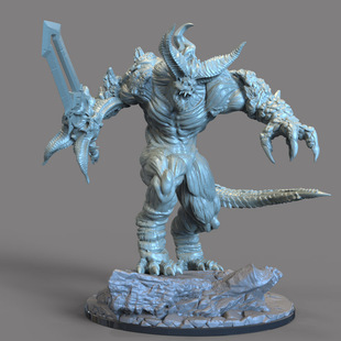 3d打印图纸模型北欧神话火焰巨人STL摆件苏尔特尔圆雕图F3383