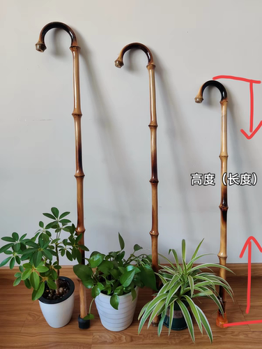 量心 竹子拐杖 复古一体罗汉竹拐杖 老人拐杖 防滑拐棍 老人礼品