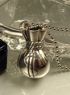 童趣纯银钱袋时尚吊坠