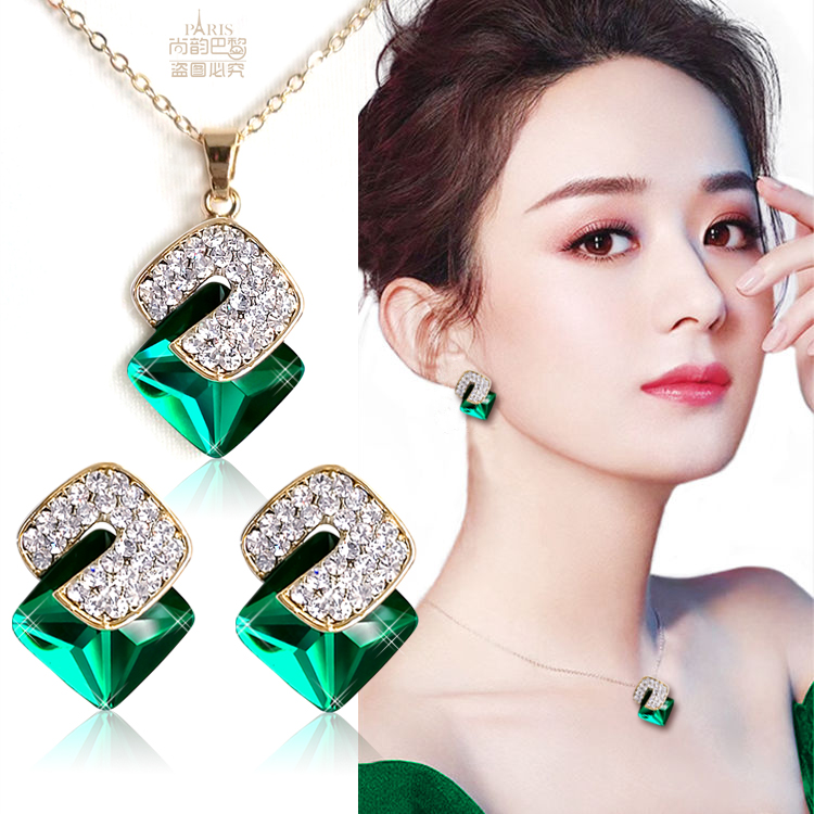 新款時尚百搭紅寶石防敏敏無耳洞