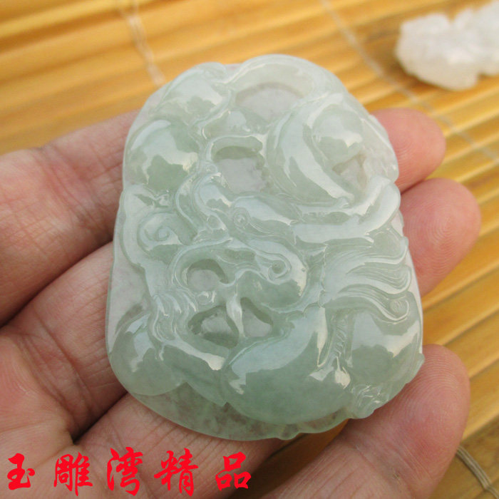老坑缅甸天然翡翠吊坠A货生肖玉吊坠玉佩玉器玉石冰种龙牌证挂坠