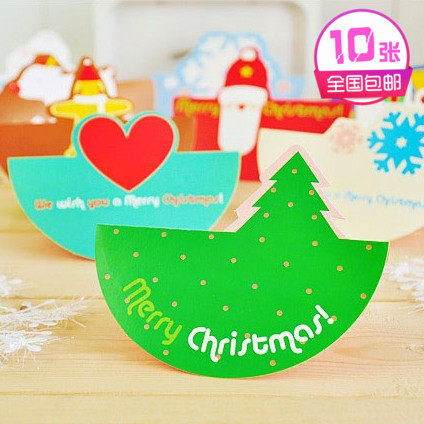 包邮 10张韩国圣诞节立体贺卡片 创意新年祝福留言卡片送信封贴纸|msdalam kategori bekalan perayaan/hadiah, Kad Ucapan/kad - dari Buy2taobao.com untuk memberikan perkhidmatan ejen Taobao profesional membeli