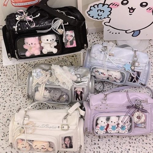 暴躁小梅追星原创包小众痛包包百搭休闲手提单肩透明波士顿小春町