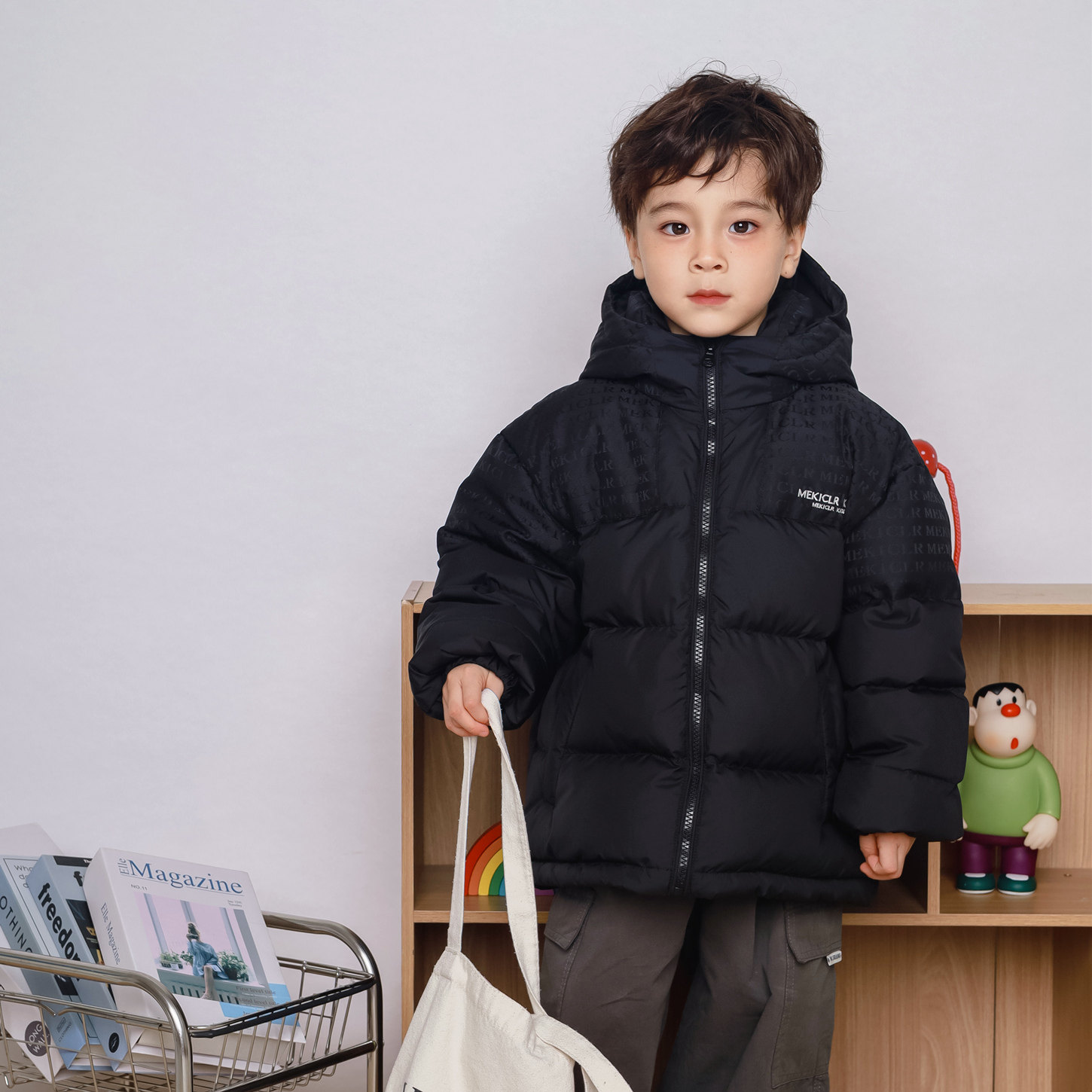 冬季儿童羽绒服男童女童90白鸭绒加厚保暖2025新款中大童连帽外套