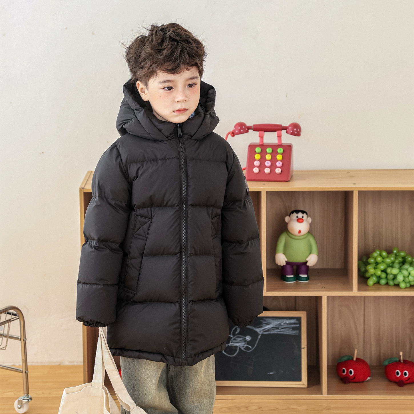 儿童羽绒服中长款男女童加厚冬装
