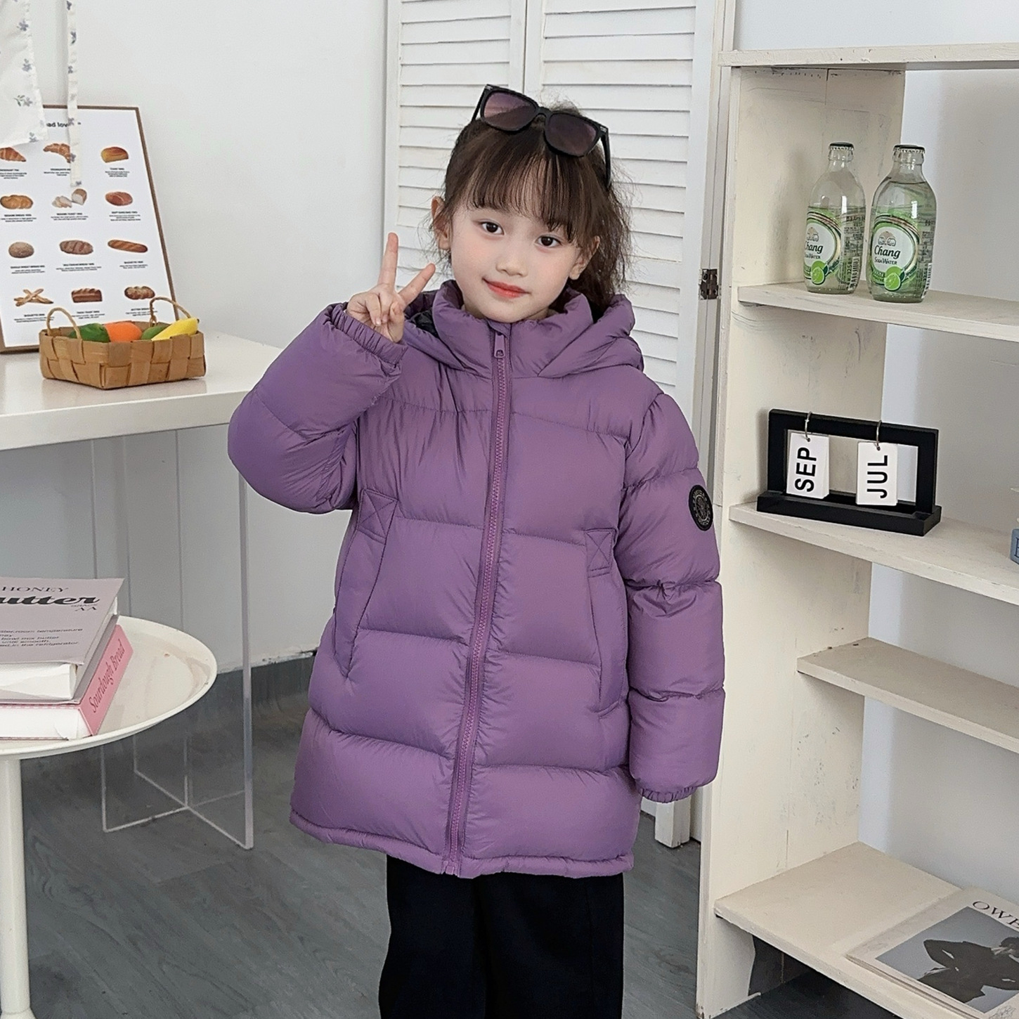 2025新款儿童羽绒服中长款加厚白鸭绒女童男童中大童洋气冬季童装