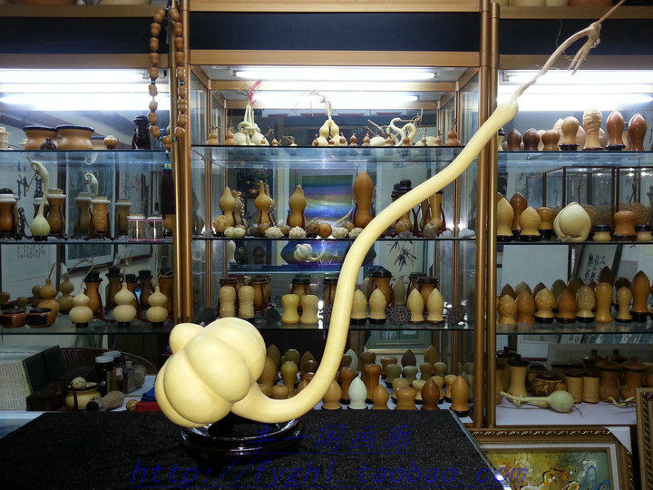 丰一阁 文玩精品天然异形勒扎打结黄金事事如意摆件招财葫芦