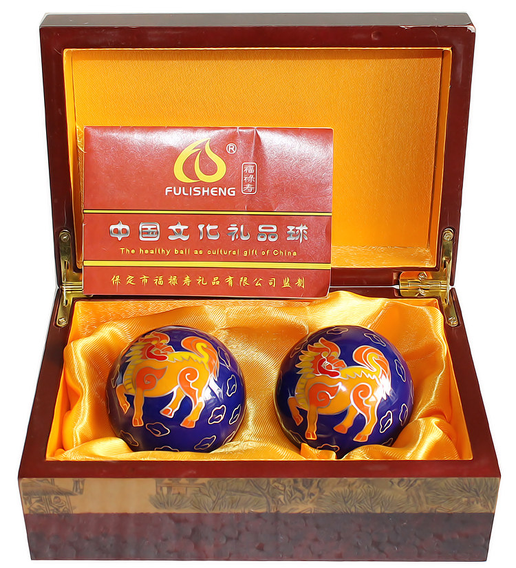 保定铁球景泰蓝福禄寿铁球