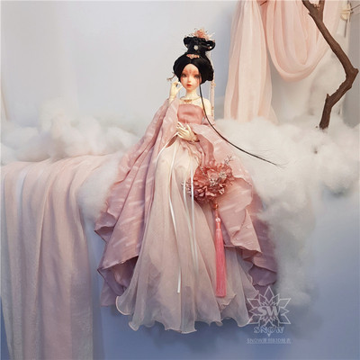 taobao agent Snow original bjd baby clothing 346 points peach blossom Hanfu ancient style costume big sleeve shirts, chest, waist, skirt to decorate immortal