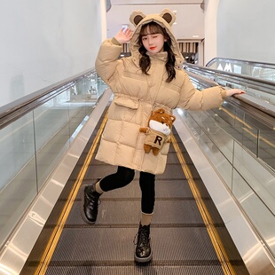 女童羽绒服冬季洋气2025年新款儿童装时髦冬装女孩中长款大童外套