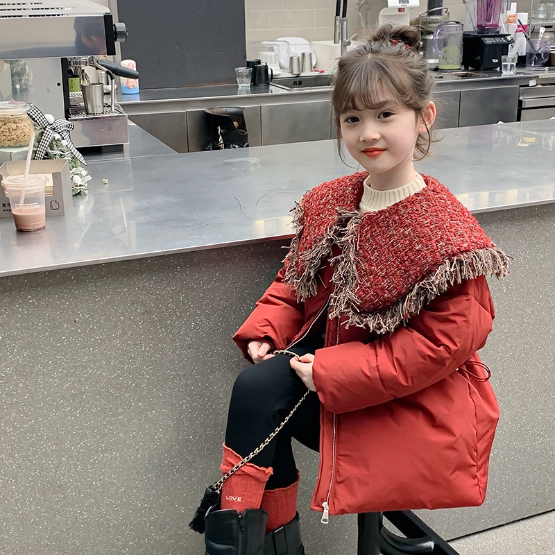 女童棉服冬装2025新款洋气儿童装棉衣冬季加厚羽绒棉袄中大童外套