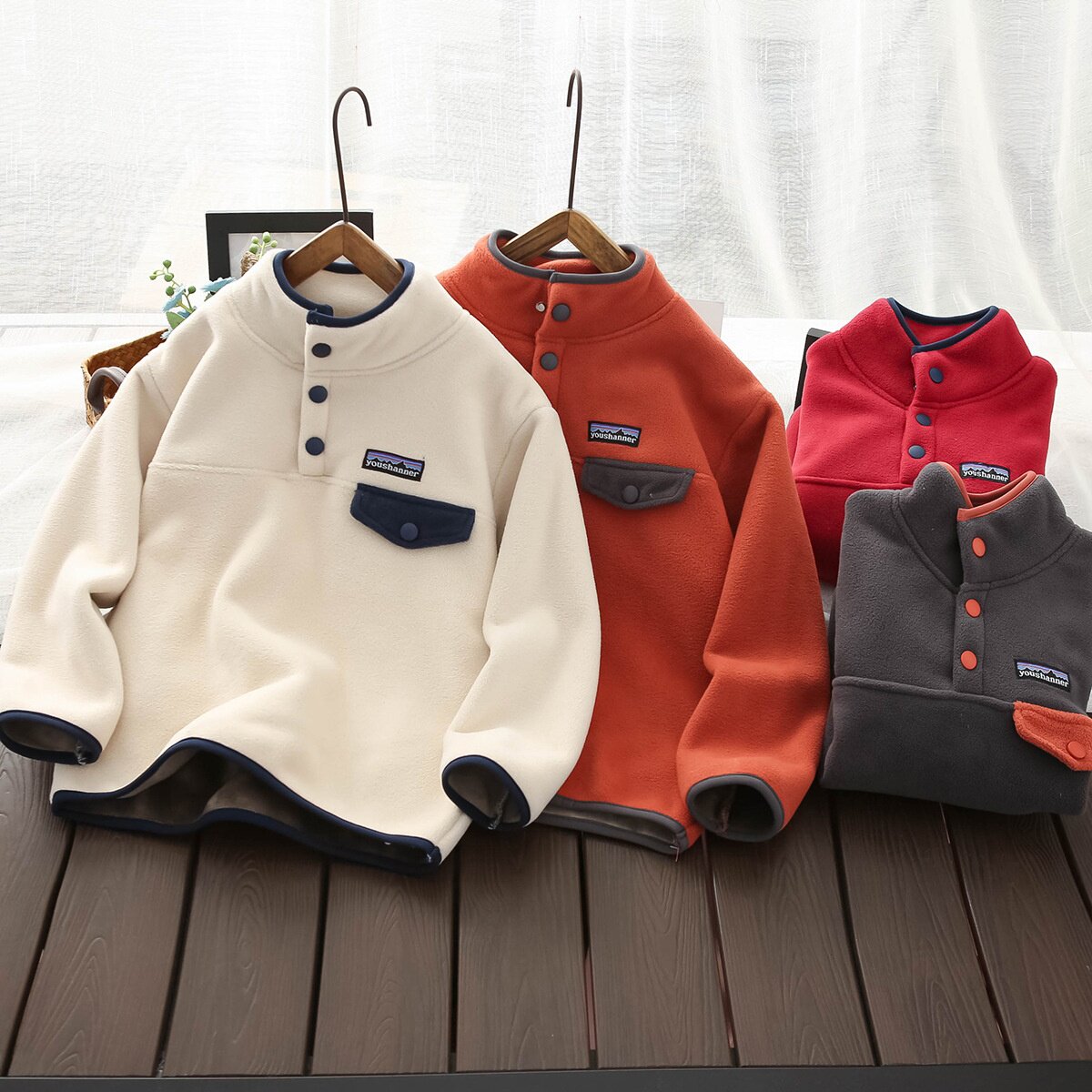 秋冬新款男童卫衣加绒加厚儿童立领外套中大童少年一体绒保暖上衣