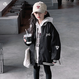 女童外套春款2026新款中大童夹克外套大童春季棒球服儿童外穿上衣