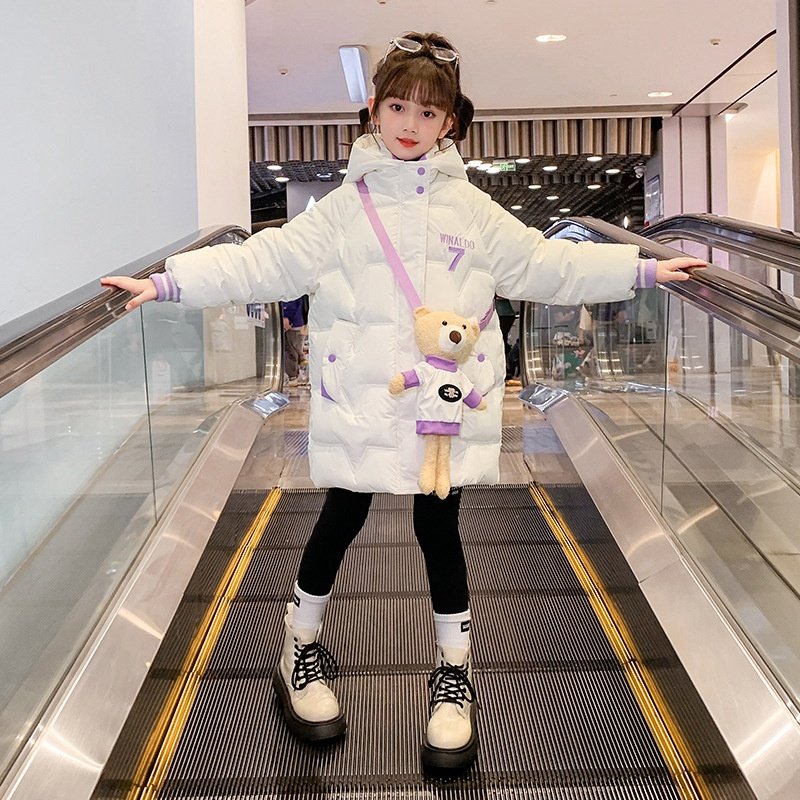 女童免洗棉衣2025新款女孩加绒冬装羽绒棉服儿童冬季大童棉袄外套