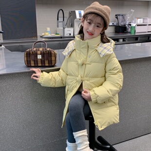 女童棉服冬季2025新款儿童超好看中长款羽绒棉袄外套冬装女孩棉衣