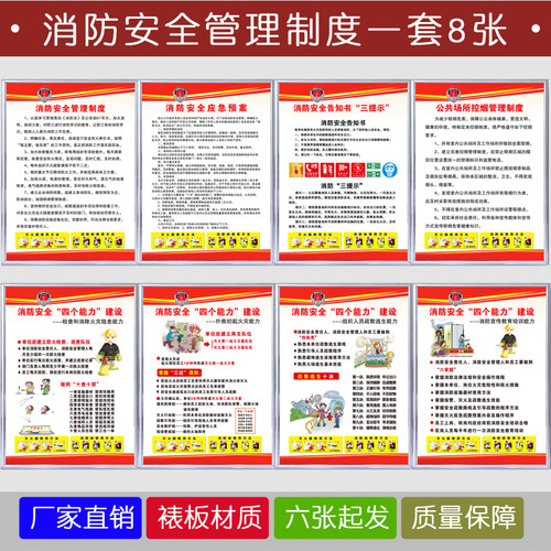 消防安全管理四个能力建设制度牌