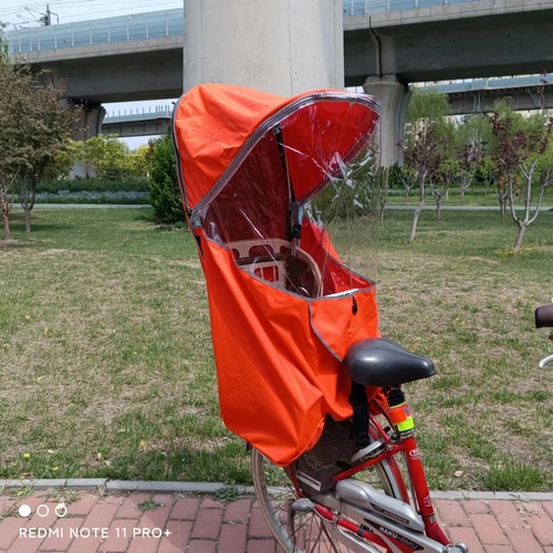 YBSXROGK款电动自行车儿童后安全座宝宝椅防雨棚加大纱网遮阳网