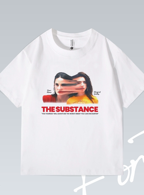 Fortee 某种物质 The Substance电影潮流重磅印花T恤男女宽松短袖