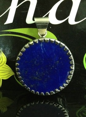 泰国纯银圆形手工波西米亚风吊坠