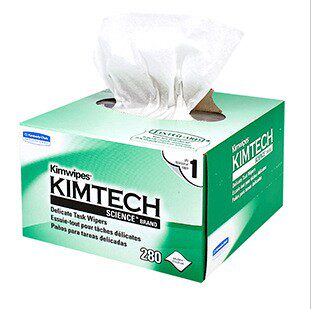 金佰利34155实验室专用低尘擦拭纸无尘纸静电除尘纸小绿盒60盒/箱