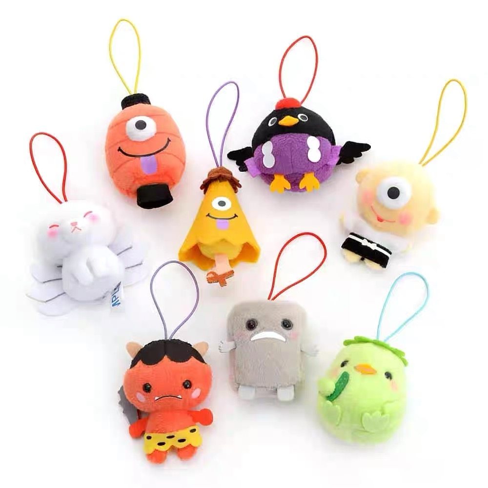 日单微瑕样品 百鬼夜行小妖怪迷你沙包毛绒挂件 九尾狐灯笼鬼唐伞