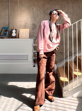 卫衣女款2023新款爆款秋冬款宽松bf慵懒风樱粉色好看内搭外穿上衣
