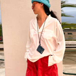 宽松套头衬衣女款长袖春夏V领白色衬衫洋气时尚纯棉休闲小众上衣