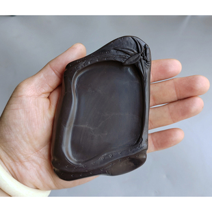 节节高升 手工雕端砚台 端砚之首 老坑 10x7x1.5cm 端砚手把件