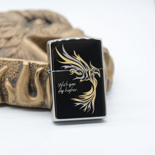 zippo打火机正版 之宝经典 煤油防风 镜面蚀刻飞鸿 男士送礼