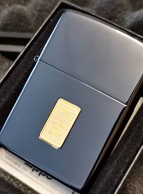 23年老店原装Zippo打火机正品之宝日版黑冰镀钛纯金1克贴章限量版