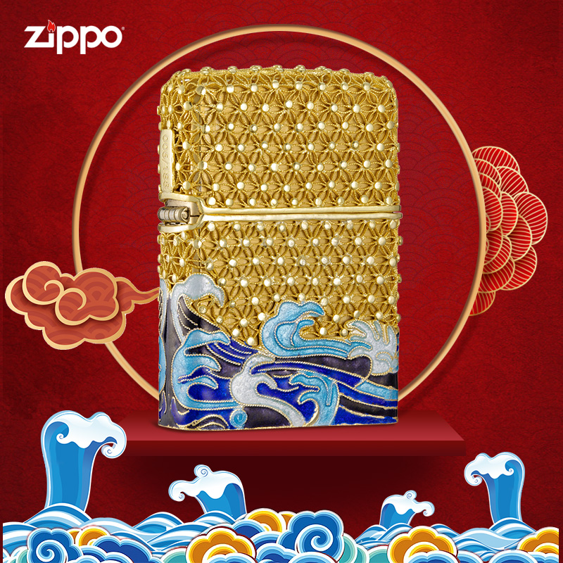 zippo打火机原装正版收藏级花丝镶嵌打火机芝宝限量188套 木盒