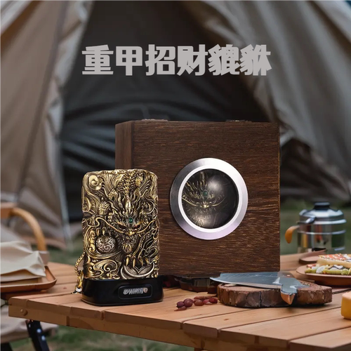 zippo打火机正版 之宝经典 煤油防风招财貔貅 重铠甲套壳男士送礼