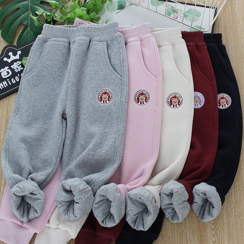 儿童双层纯棉内里运动裤加厚冬款