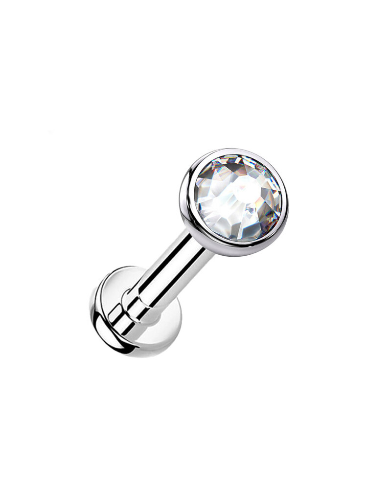 内牙唇钉钛合金平底耳钉