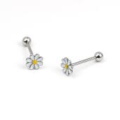 14G穿孔饰品钛钢舌尖上 花瓣舌钉辣妹小众欧美朋克钛钢舌环穿刺