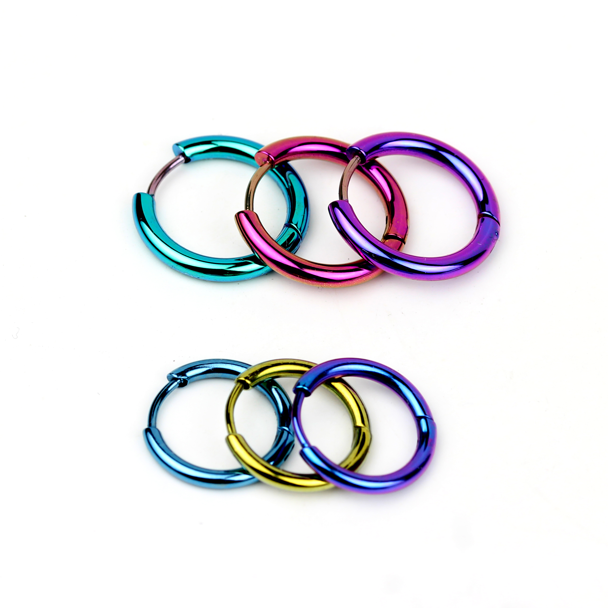 钛合金耳环耳圈彩色耳扣