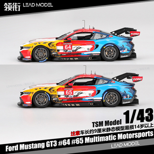 【领衔】现货|Ford Mustang GT3 #64 #65 IMSA 2024 43车模型TSM