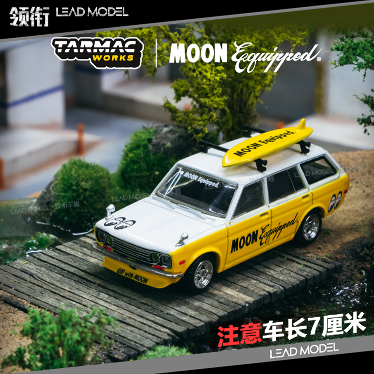 现货|Datsun Bluebird 510 Wagon MOON TARMAC 1/64 达特桑车模型