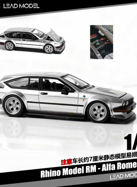 【领衔】现货|Alfa Romeo GTV6 Rhino 64阿尔法罗密欧车模型RM 银